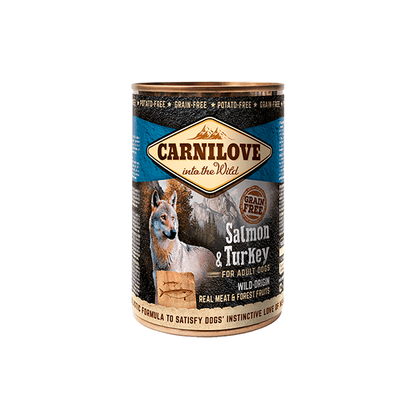 CARNILOVE Wild-Origin Real Meat Salmon & Turkey for Adult Dogs (6x400g)