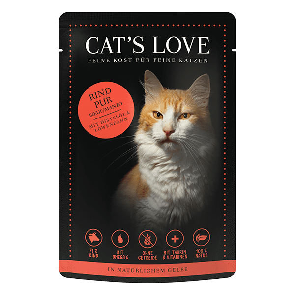 CAT'S LOVE Classic Pure Beef (12x85g) BSB Products